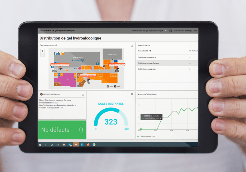 Distribution de gel hydroalcoolique